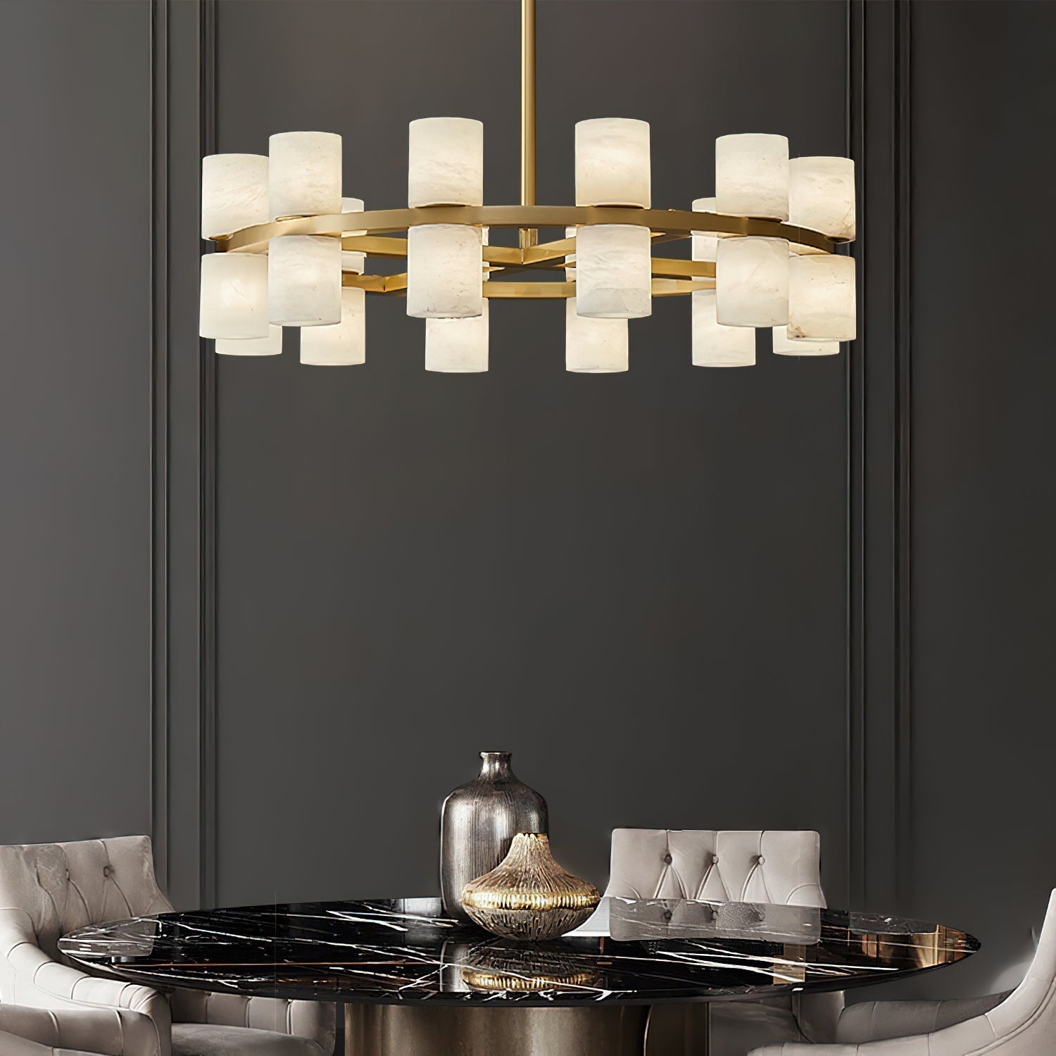 Etalir Postmodern Luxe Albâtre Lustre - Neutralighting