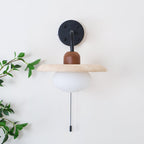 Solaro Applique Murale Travertin Interrupteur à Chaîne - Neutralighting