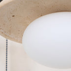 Solaro Applique Murale Travertin Interrupteur à Chaîne - Neutralighting