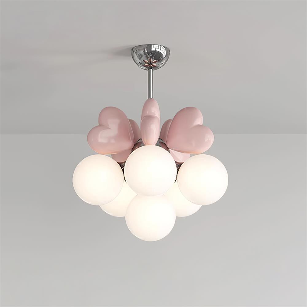 Lustre Cœur Accents Globe Nuances Espiègle Moderne - Neutralighting