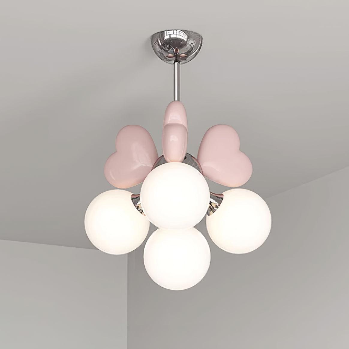 Lustre Cœur Accents Globe Nuances Espiègle Moderne - Neutralighting