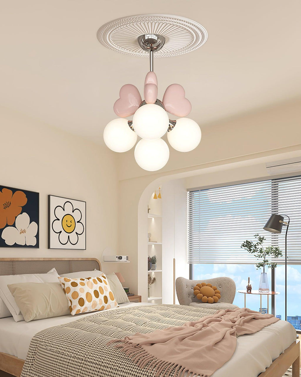 Lustre Cœur Accents Globe Nuances Espiègle Moderne - Neutralighting