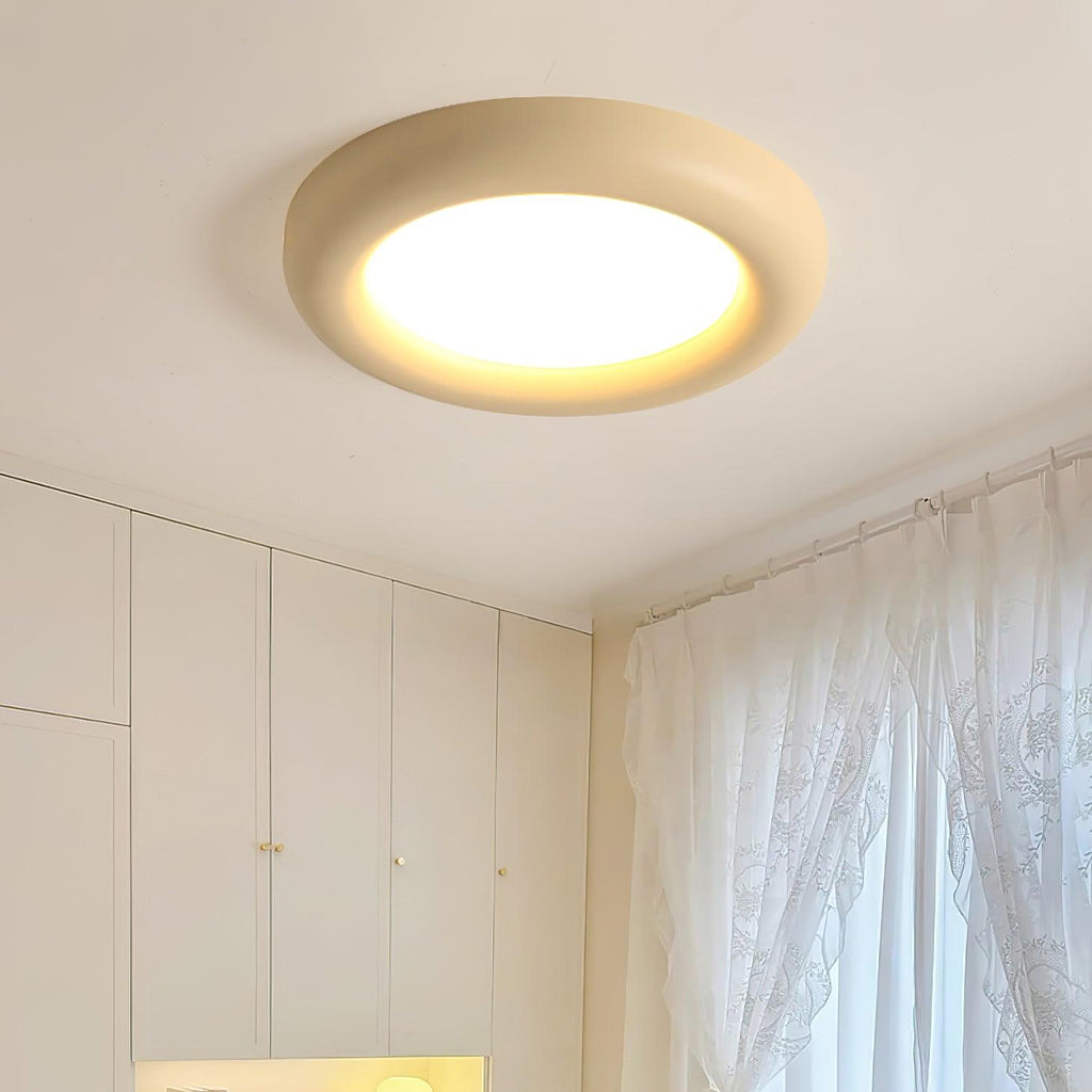 Lumence Plafonnier beige encastré avec rosace en acrylique minimaliste - Neutralighting