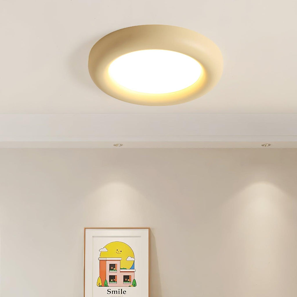 Lumence Plafonnier beige encastré avec rosace en acrylique minimaliste - Neutralighting