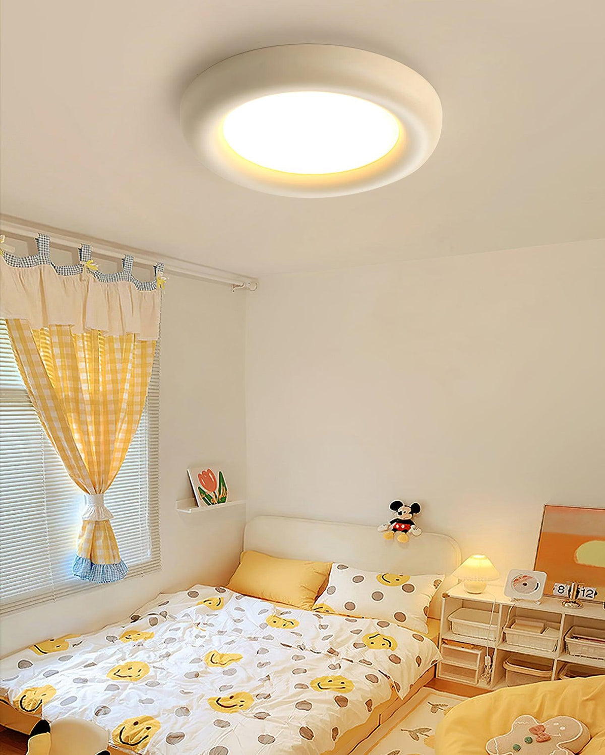 Lumence Plafonnier beige encastré avec rosace en acrylique minimaliste - Neutralighting