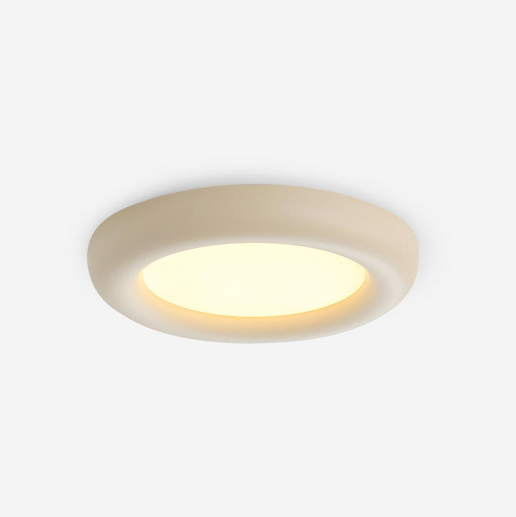 Lumence Plafonnier beige encastré avec rosace en acrylique minimaliste - Neutralighting