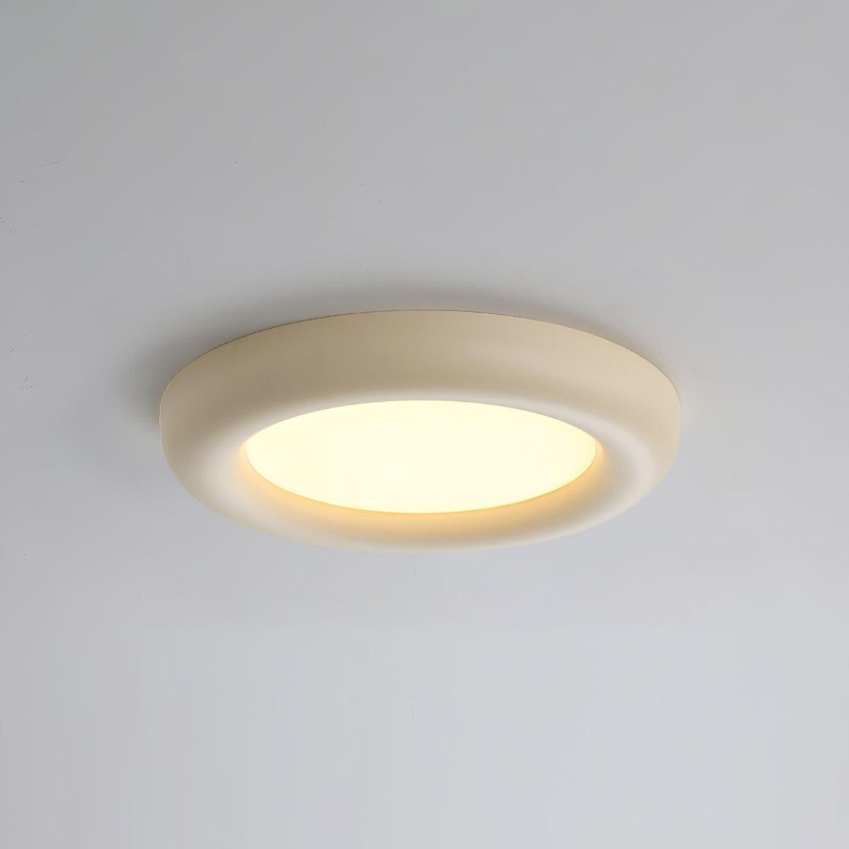 Lumence Plafonnier beige encastré avec rosace en acrylique minimaliste - Neutralighting