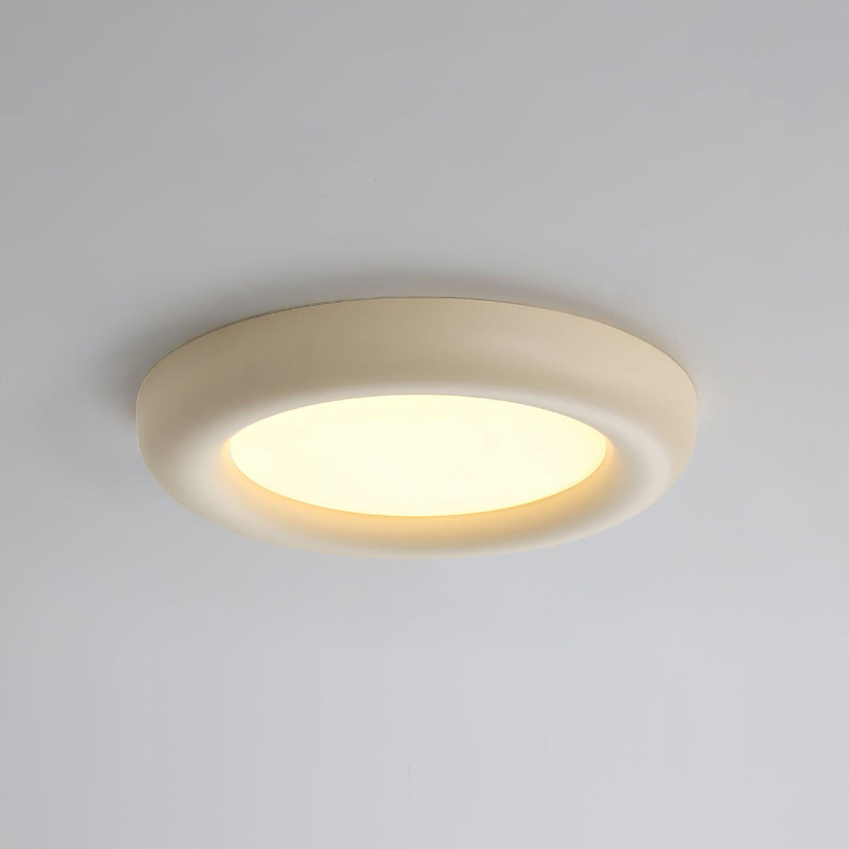 Lumence Plafonnier beige encastré avec rosace en acrylique minimaliste - Neutralighting