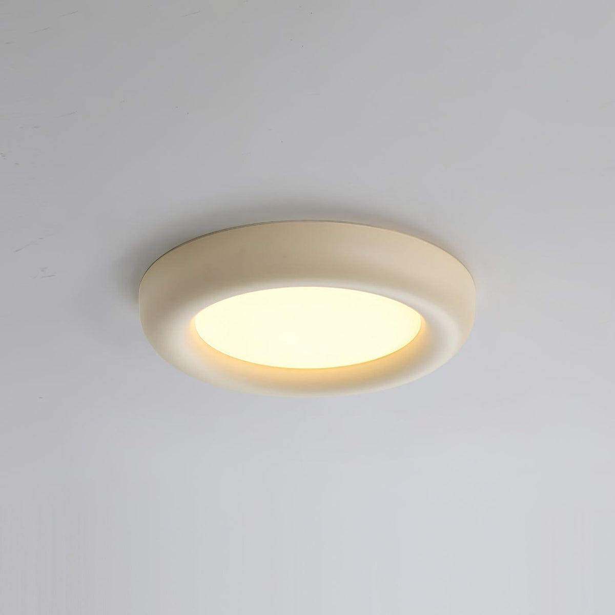 Lumence Plafonnier beige encastré avec rosace en acrylique minimaliste - Neutralighting