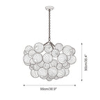 Talia Lustre Sphère en Verre Cascade - Neutralighting