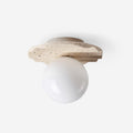 Ritta Plafonnier Travertin Verre - Neutralighting