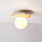 Ritta Plafonnier Travertin Verre - Neutralighting