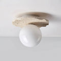 Ritta Plafonnier Travertin Verre - Neutralighting