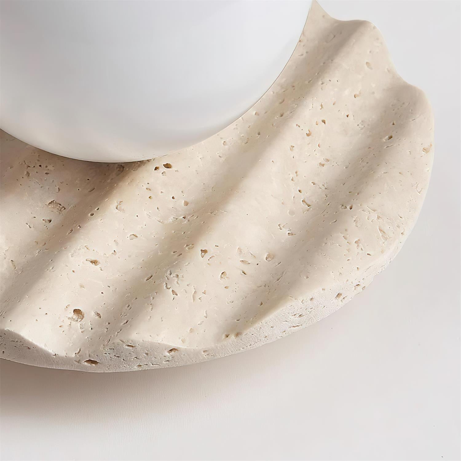 Ritta Plafonnier Travertin Verre - Neutralighting