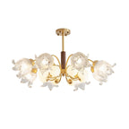 Talia Lustre Abat-jours en Verre Plissés Laiton Bois - Neutralighting