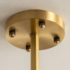 Talia Lustre Abat-jours en Verre Plissés Laiton Bois - Neutralighting