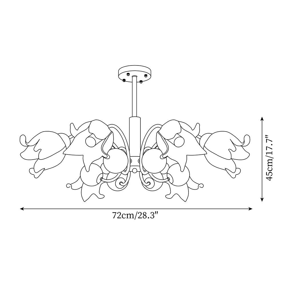 Talia Lustre Abat-jours en Verre Plissés Laiton Bois - Neutralighting