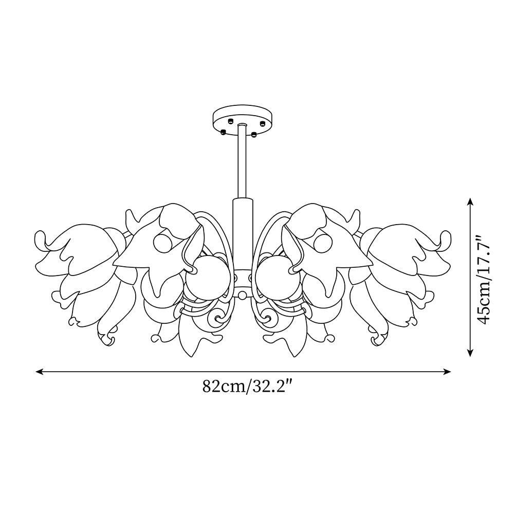 Talia Lustre Abat-jours en Verre Plissés Laiton Bois - Neutralighting