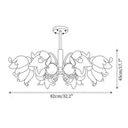 Talia Lustre Abat-jours en Verre Plissés Laiton Bois - Neutralighting