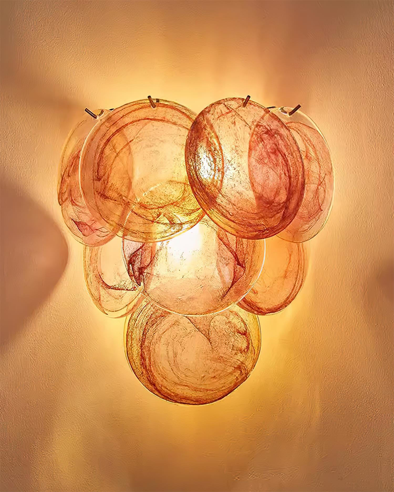 Opalara Applique Murale Coquillage Capiz Rose - Neutralighting