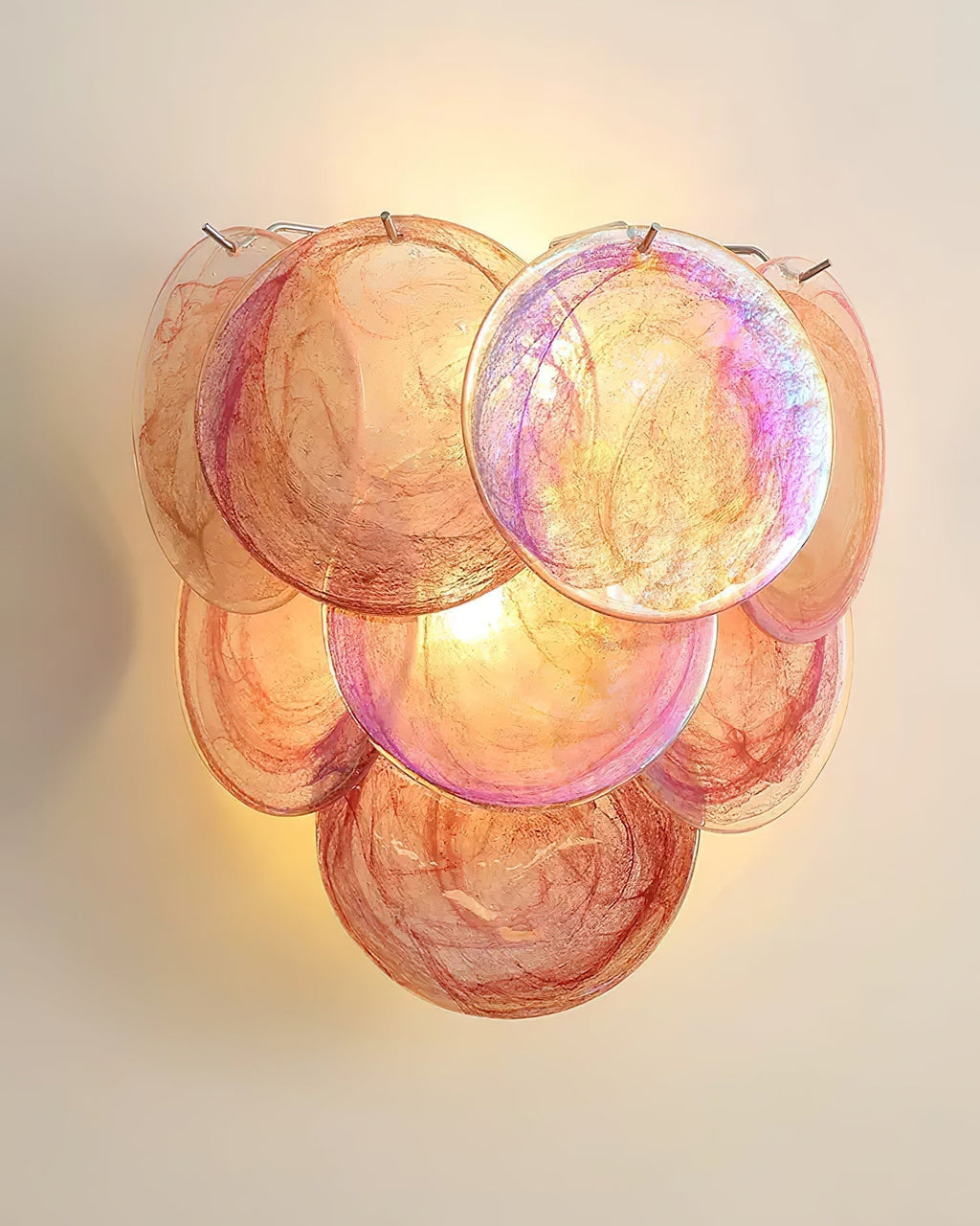 Opalara Applique Murale Coquillage Capiz Rose - Neutralighting