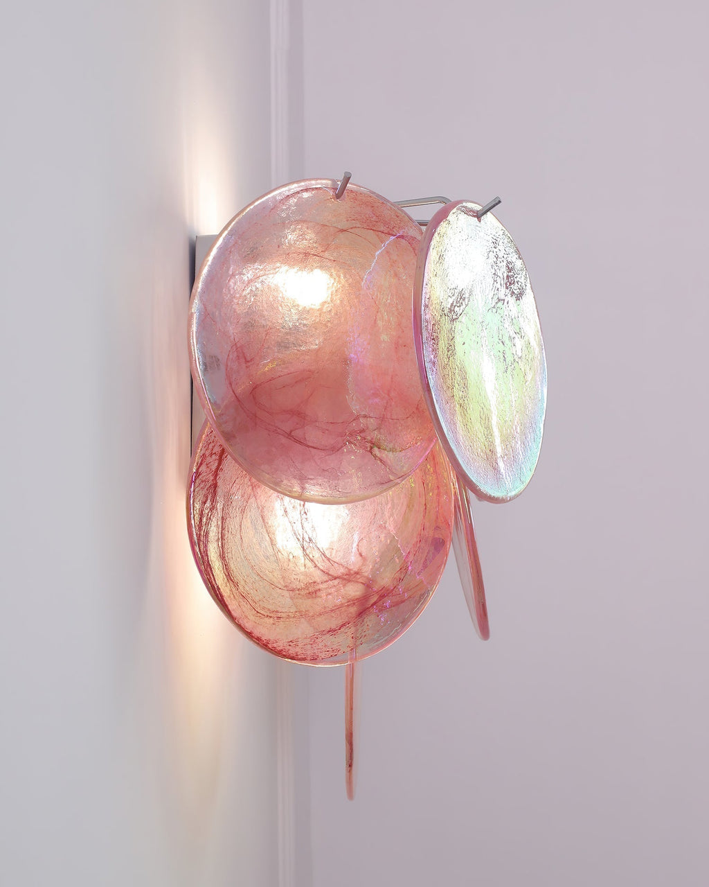 Opalara Applique Murale Coquillage Capiz Rose - Neutralighting
