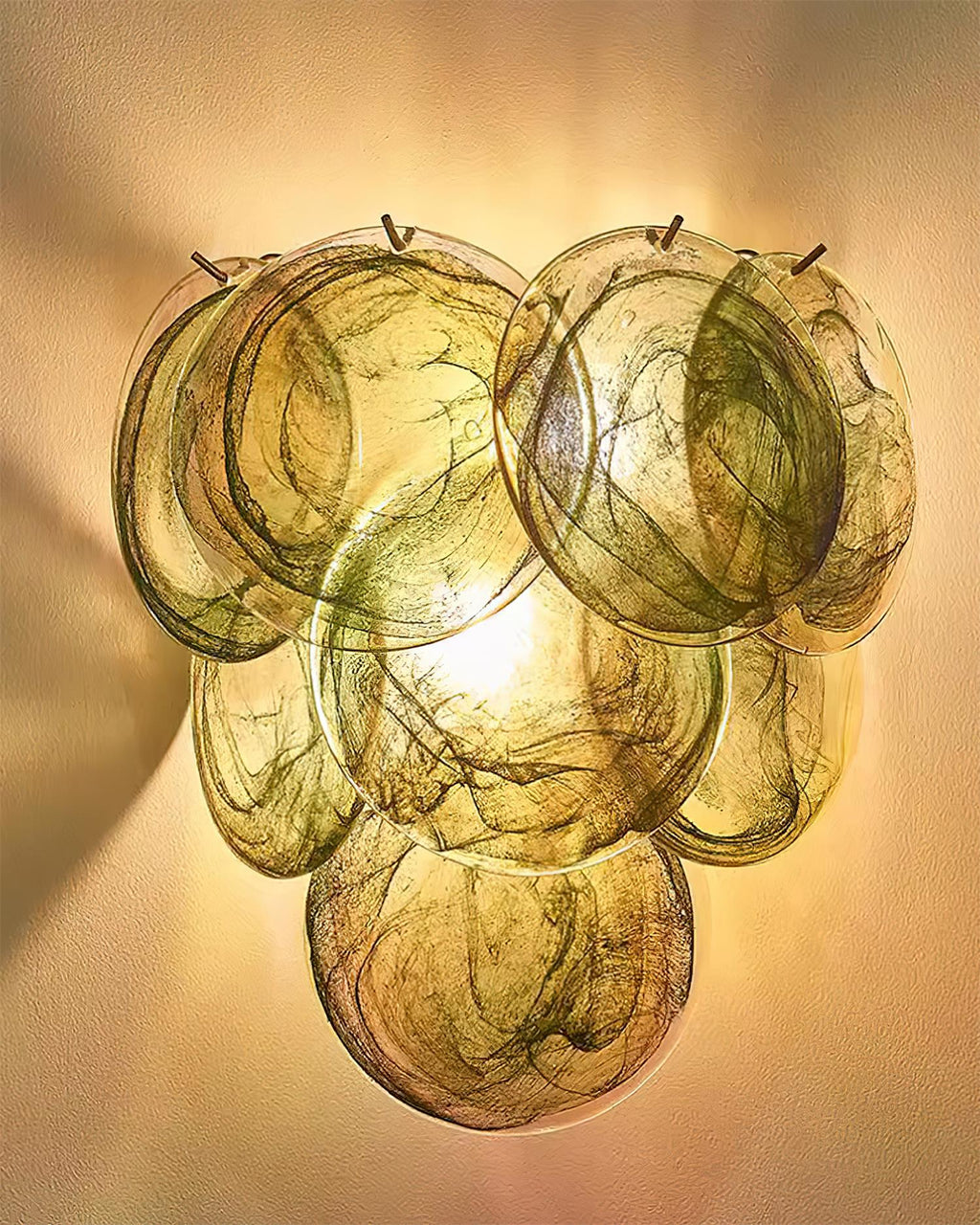 Opalara Applique Murale Coquillage Capiz Rose - Neutralighting