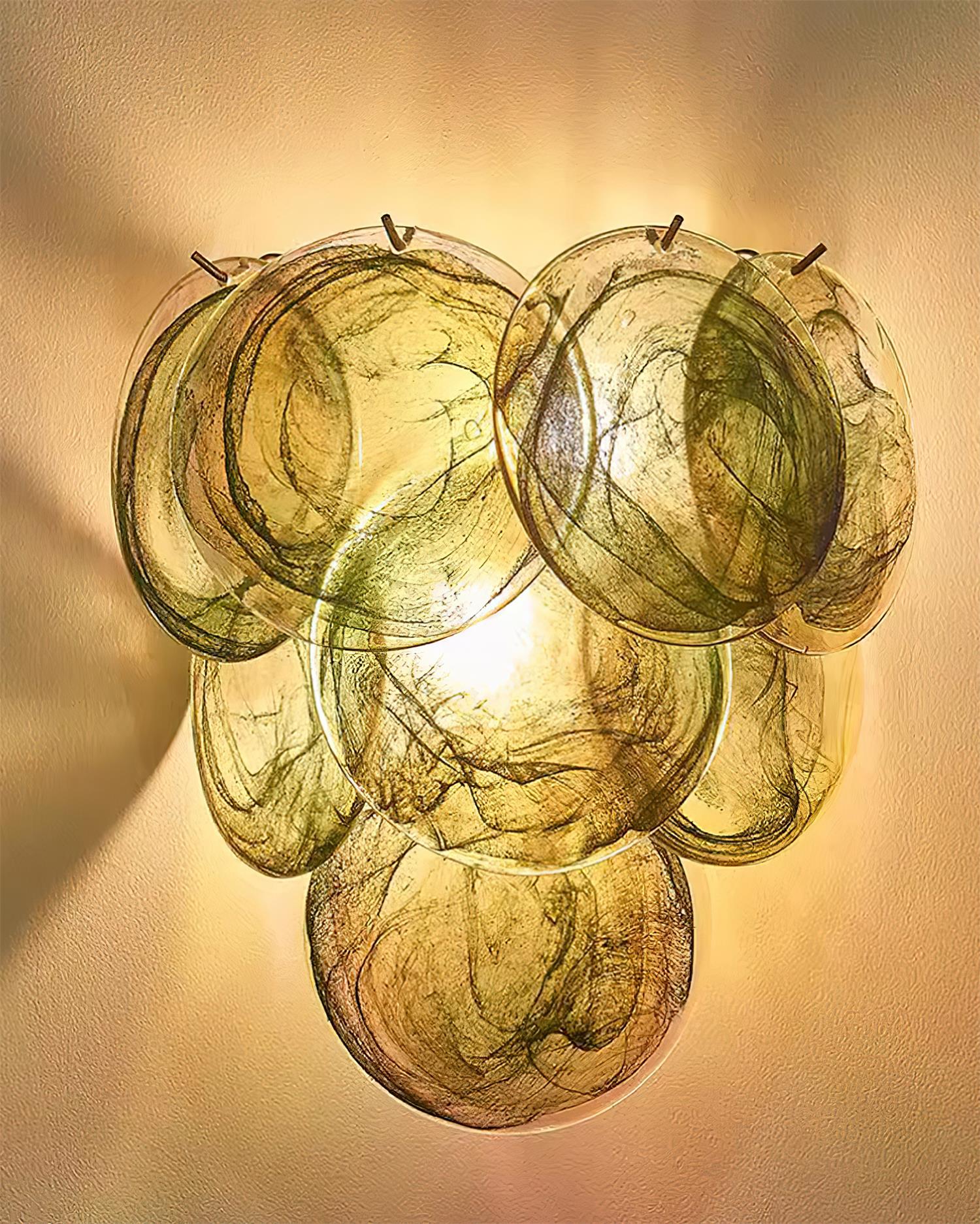 Opalara Applique Murale Coquillage Capiz Rose - Neutralighting