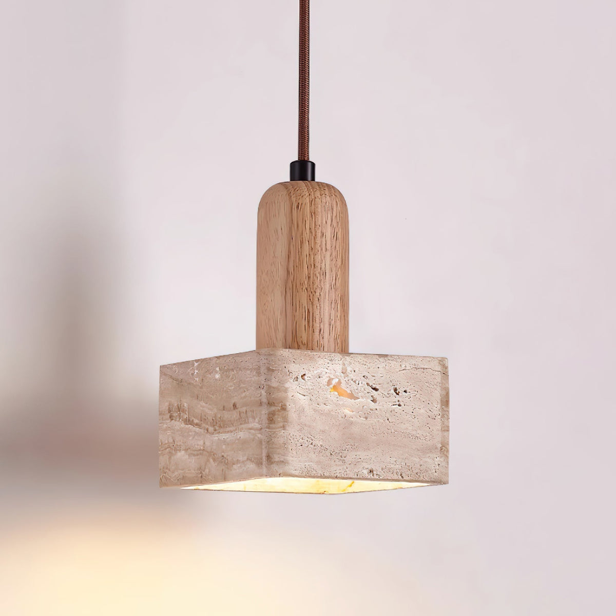 Ritta Suspension Carrée en Travertin - Neutralighting