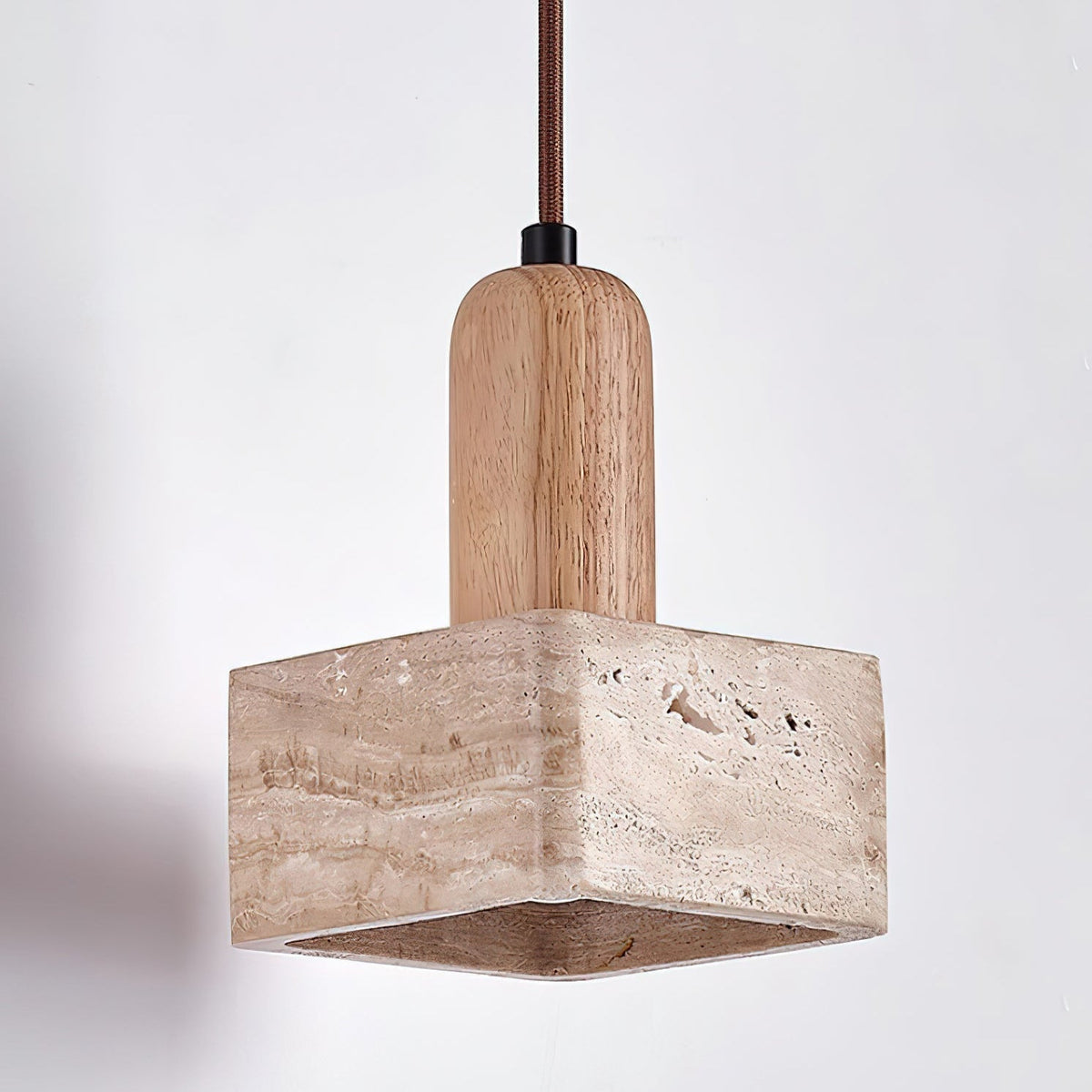 Ritta Suspension Carrée en Travertin - Neutralighting