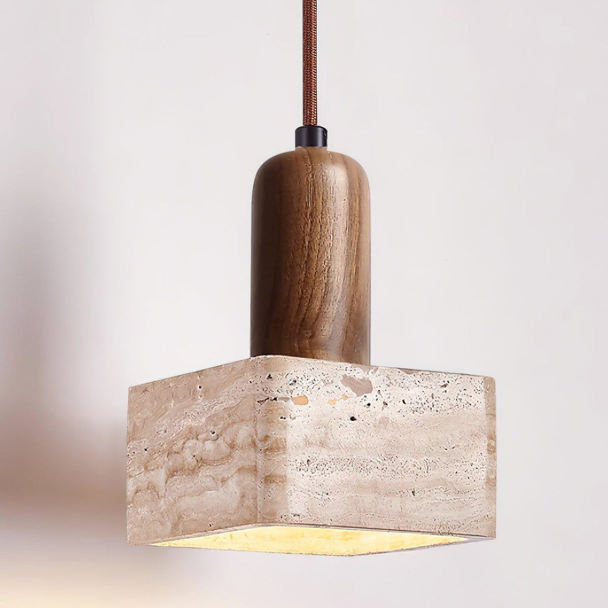 Ritta Suspension Carrée en Travertin - Neutralighting
