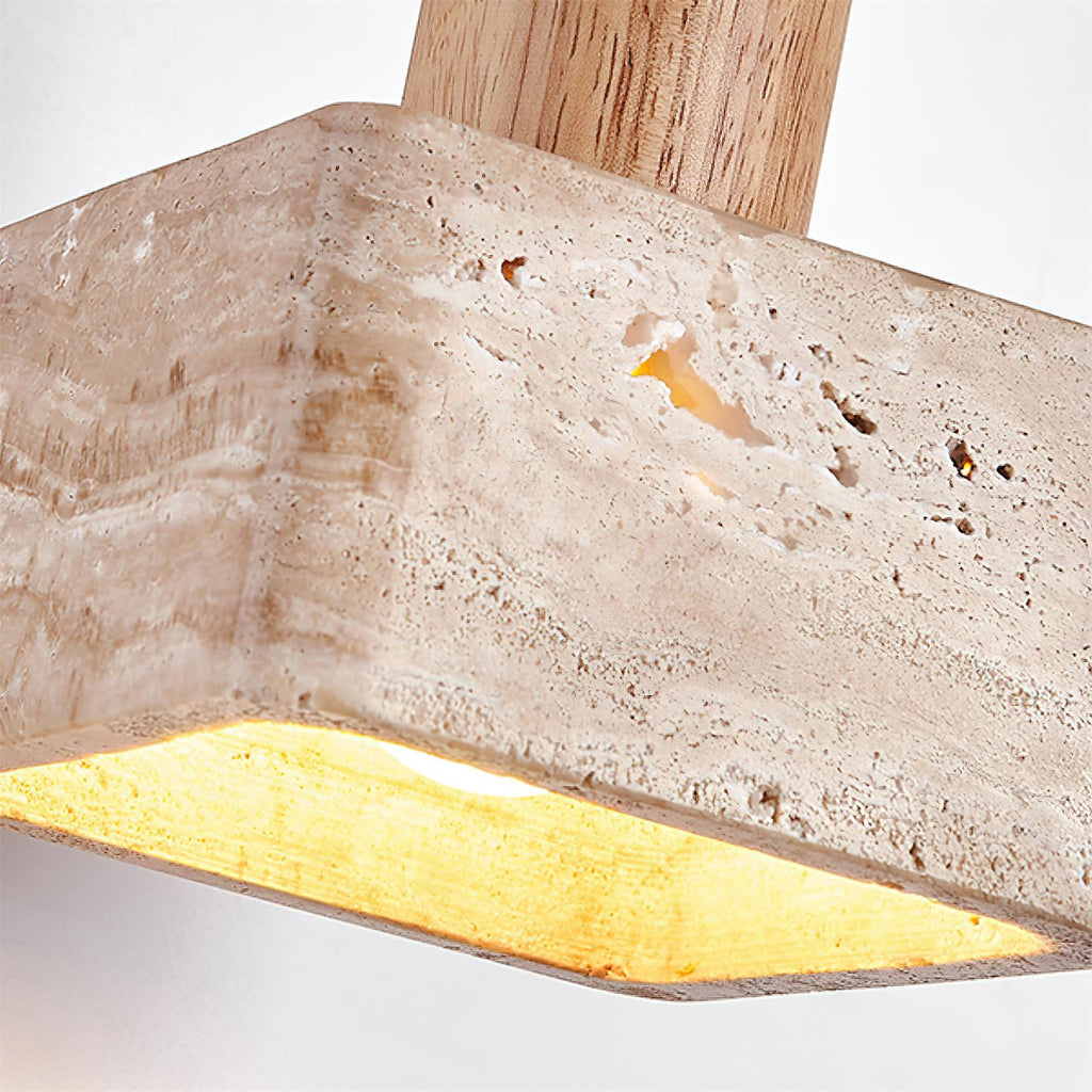 Ritta Suspension Carrée en Travertin - Neutralighting