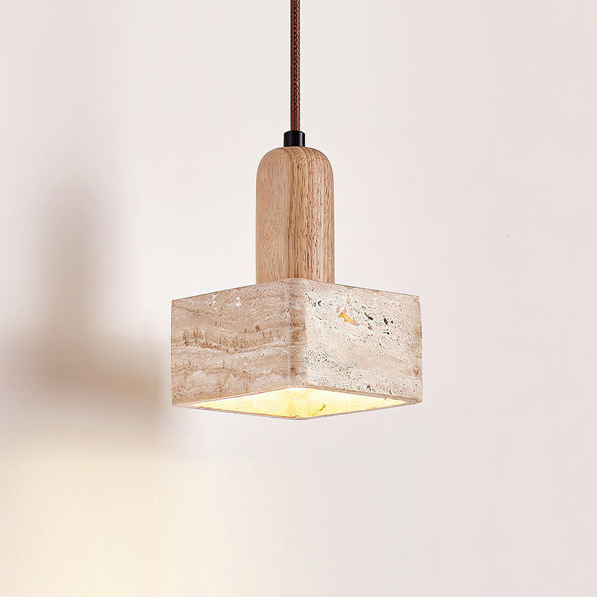 Ritta Suspension Carrée en Travertin - Neutralighting