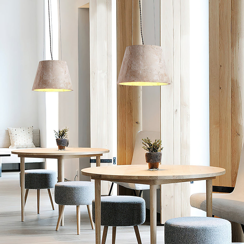 Ovelir Moderne Minimaliste Travertin Suspension - Neutralighting