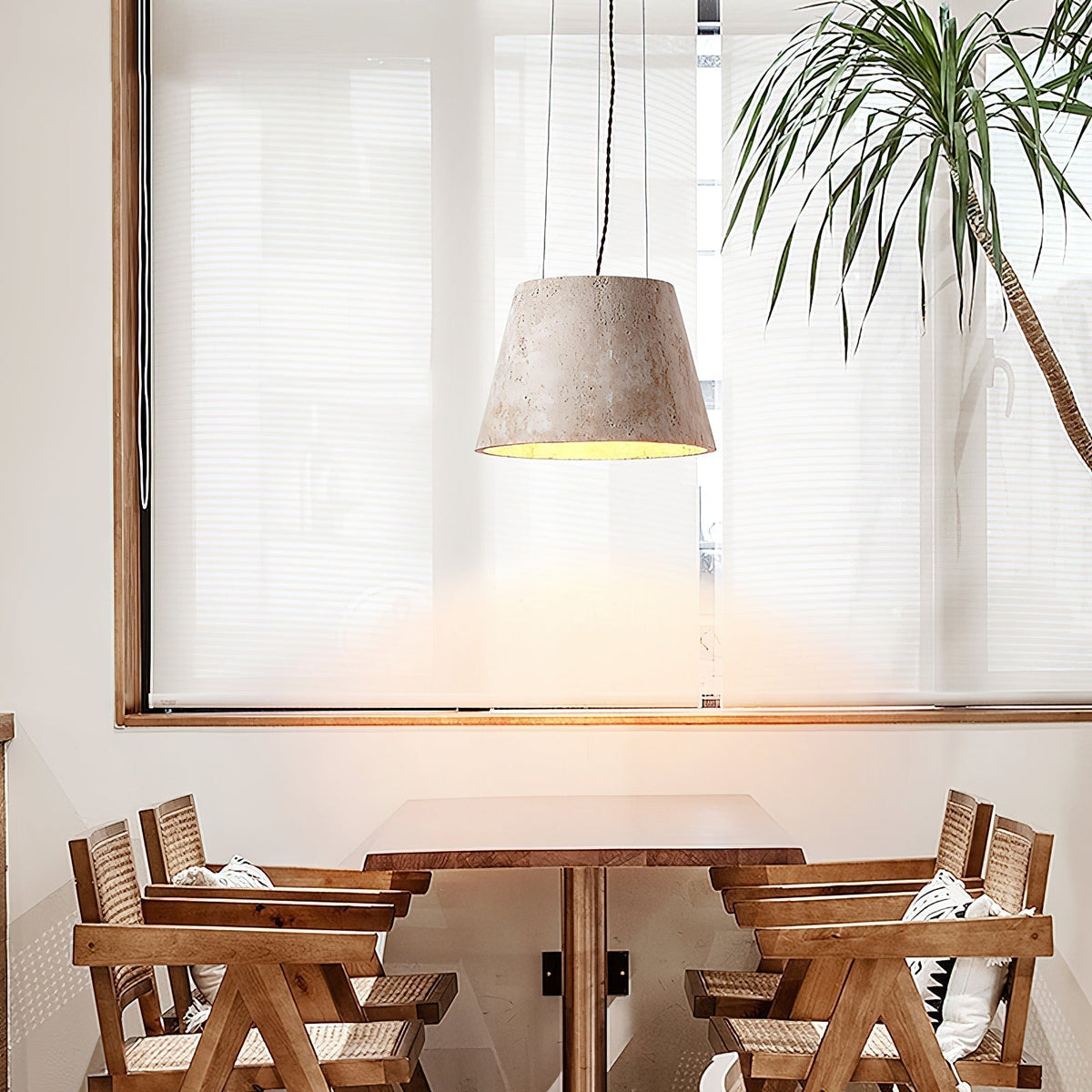 Ovelir Moderne Minimaliste Travertin Suspension - Neutralighting