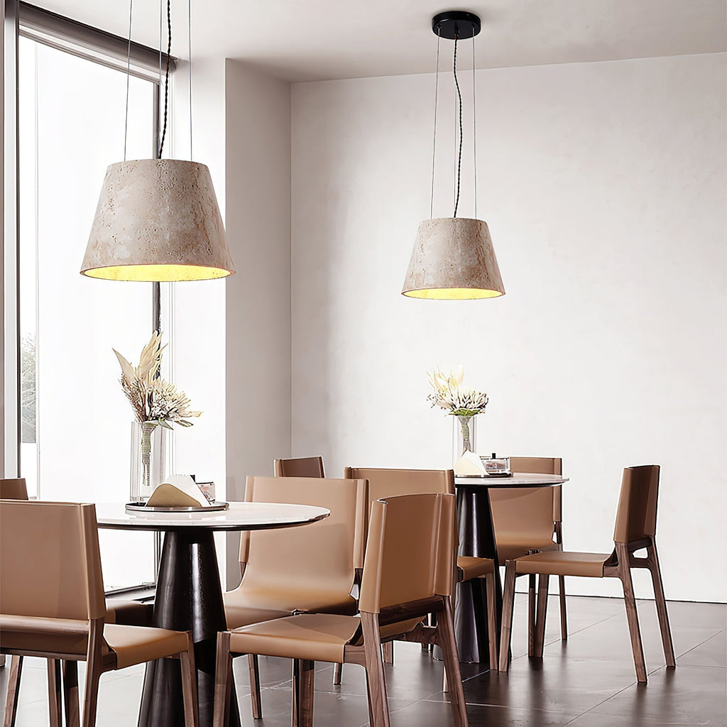 Ovelir Moderne Minimaliste Travertin Suspension - Neutralighting