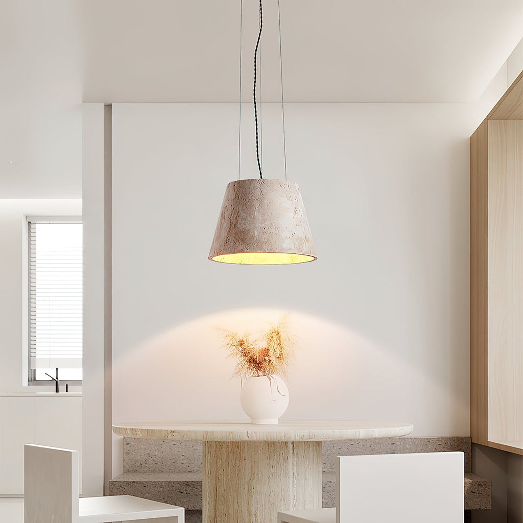 Ovelir Moderne Minimaliste Travertin Suspension - Neutralighting