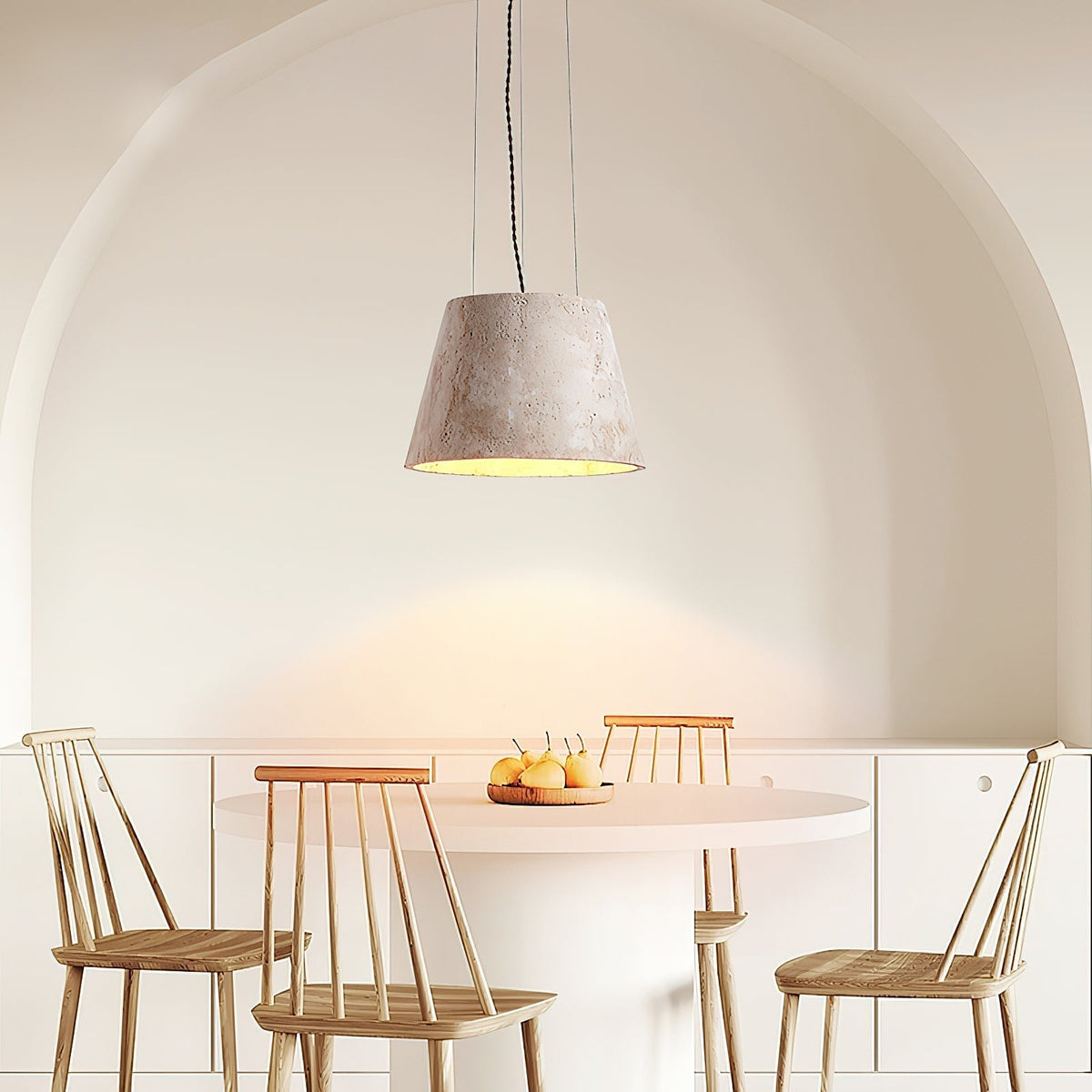 Ovelir Moderne Minimaliste Travertin Suspension - Neutralighting