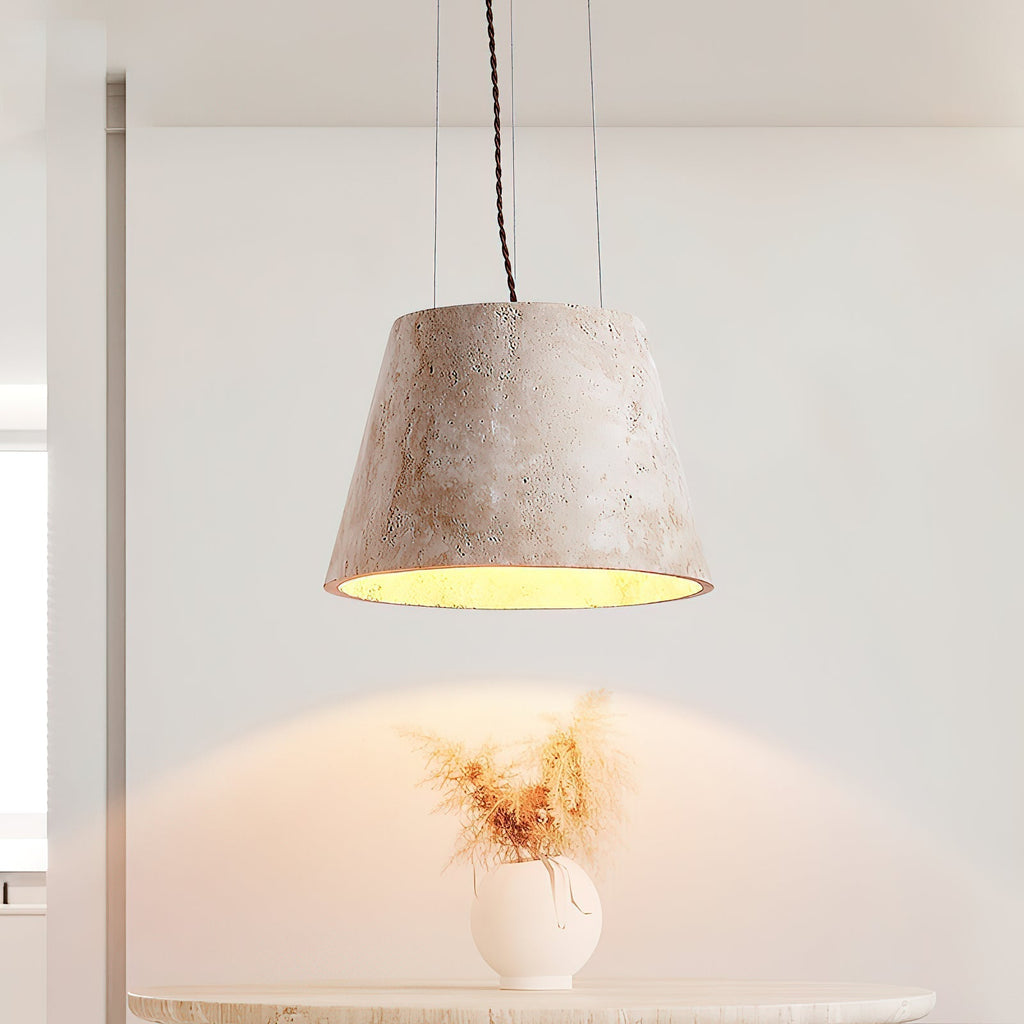 Ovelir Moderne Minimaliste Travertin Suspension - Neutralighting