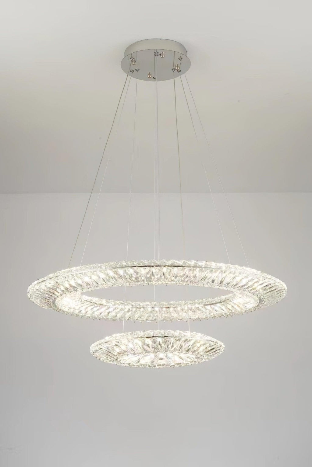 Lustra Chandelier Géométrique Cristal LED Élégant - Neutralighting