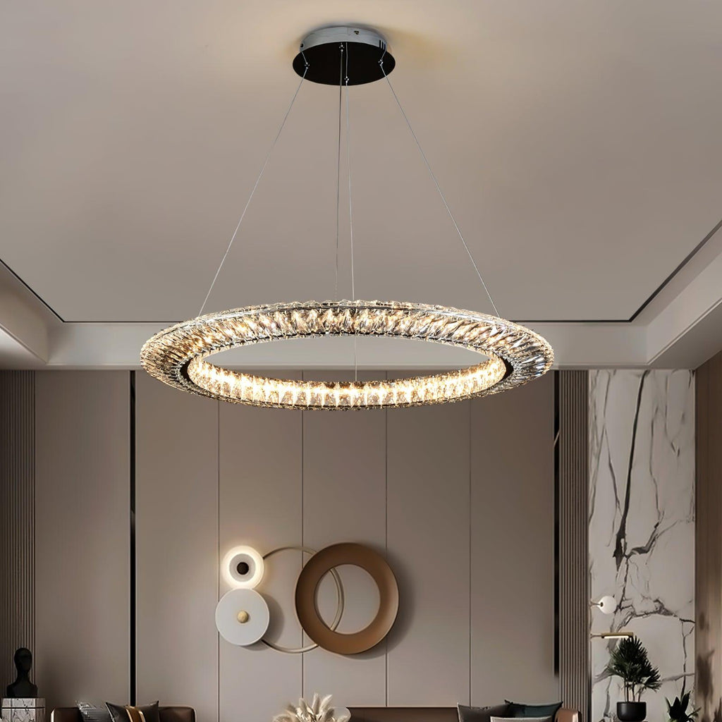 Lustra Chandelier Géométrique Cristal LED Élégant - Neutralighting