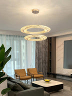 Lustra Chandelier Géométrique Cristal LED Élégant - Neutralighting