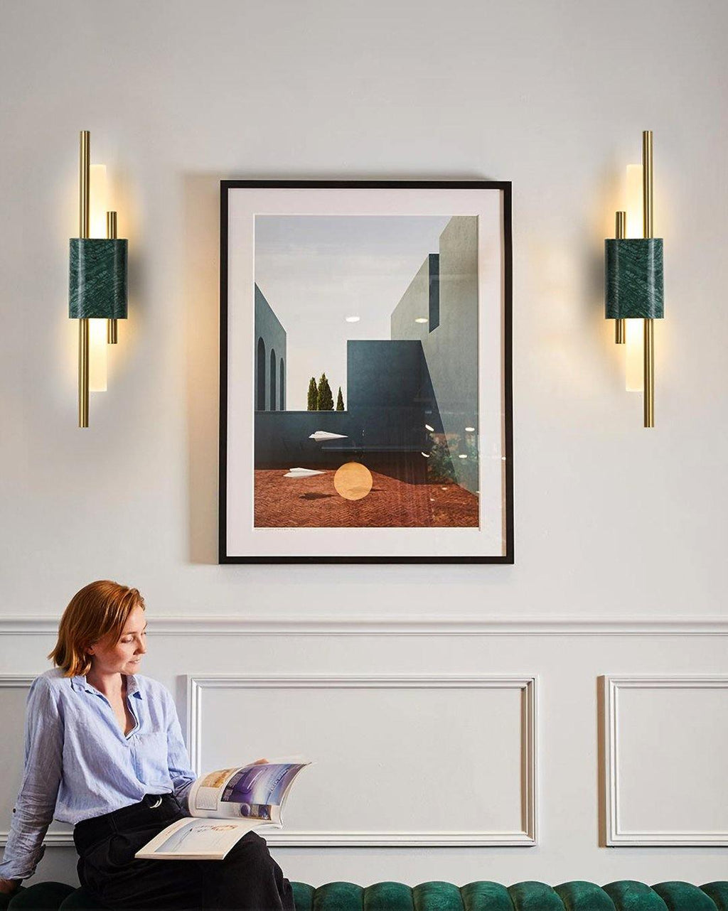 Trista Premium Nordic Art Plug In Marble Wall Light - Neutralighting