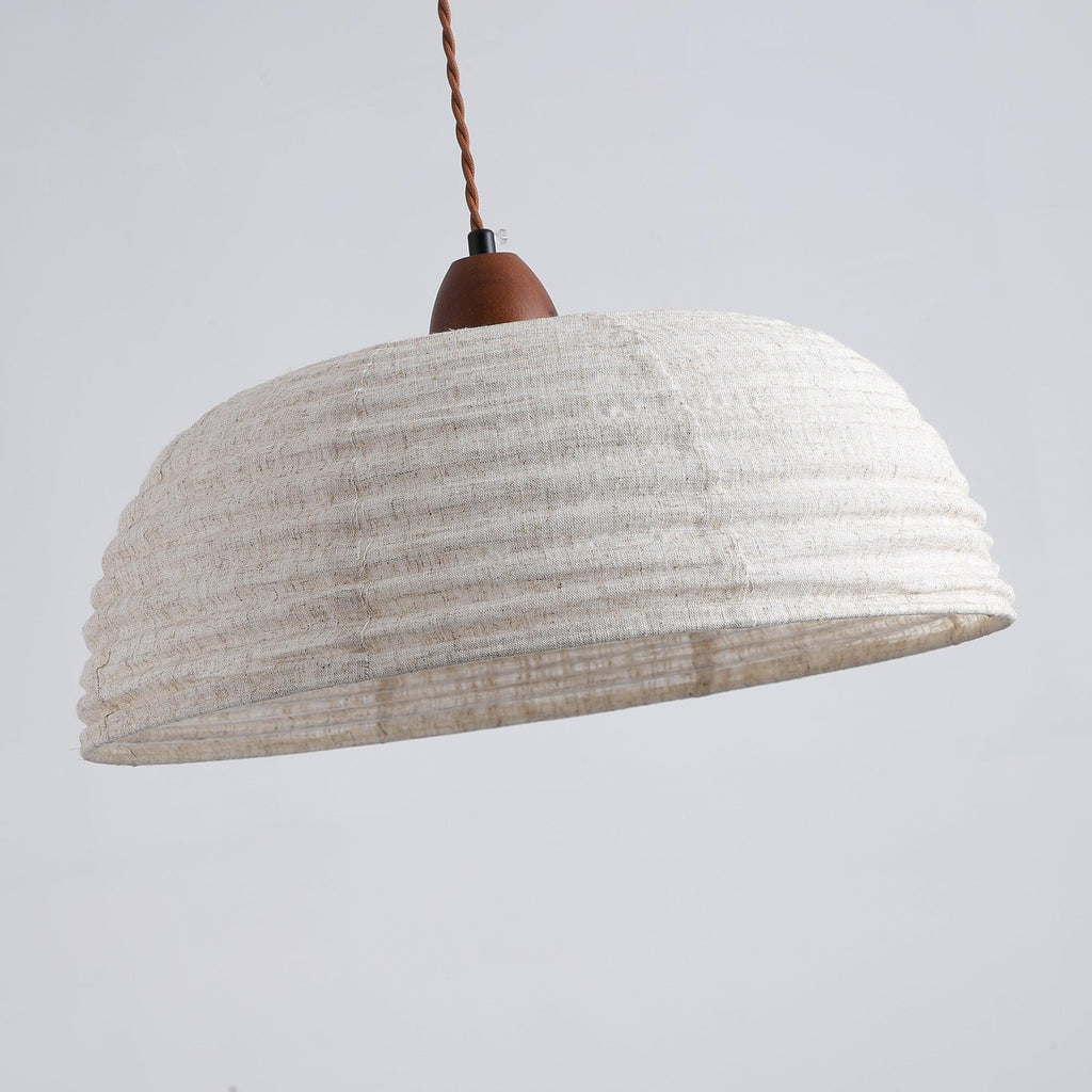 Evano Lustra Lampe Suspendue Dôme Tissé Élégante - Neutralighting