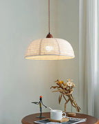 Evano Lustra Lampe Suspendue Dôme Tissé Élégante - Neutralighting
