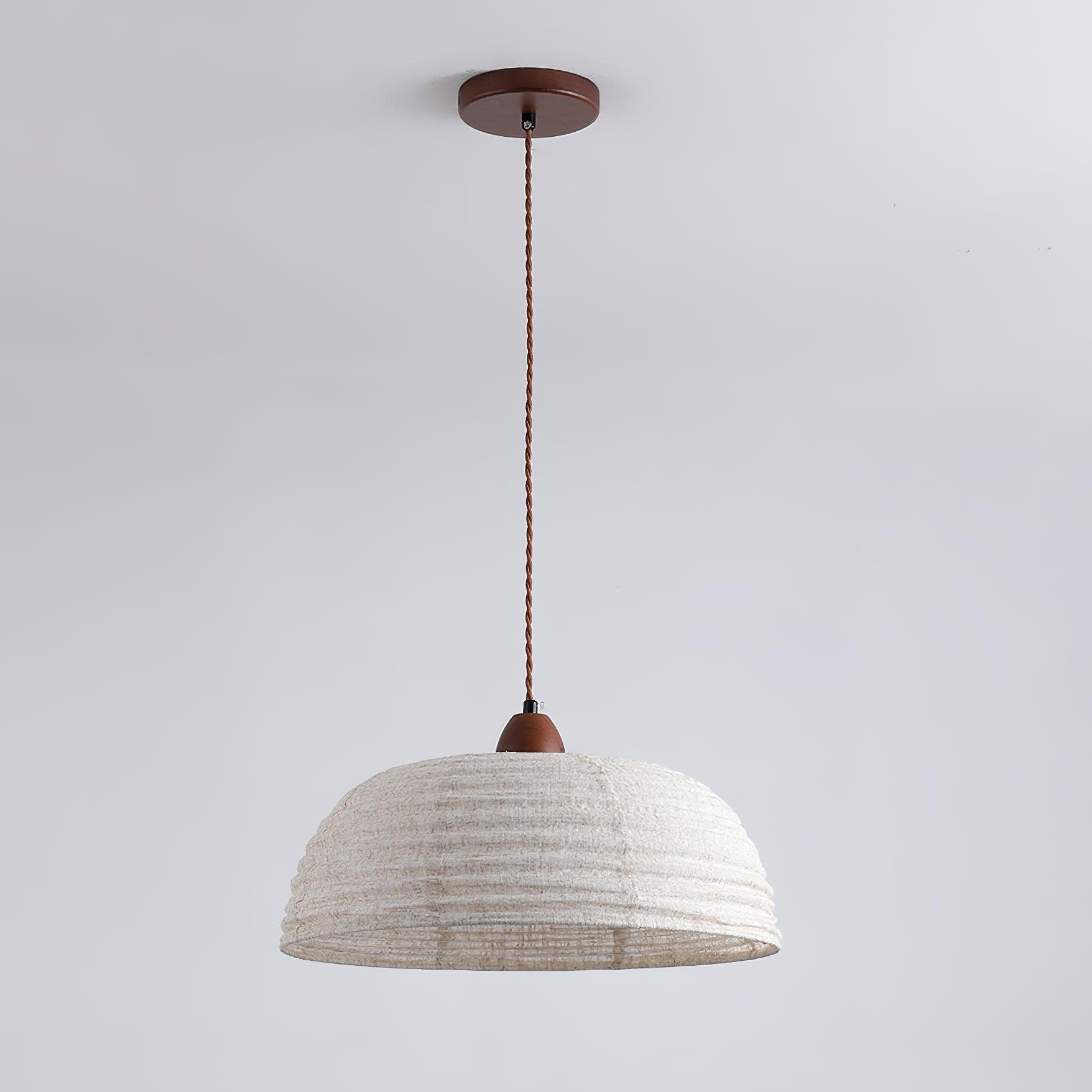 Evano Lustra Lampe Suspendue Dôme Tissé Élégante - Neutralighting