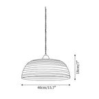 Evano Lustra Lampe Suspendue Dôme Tissé Élégante - Neutralighting