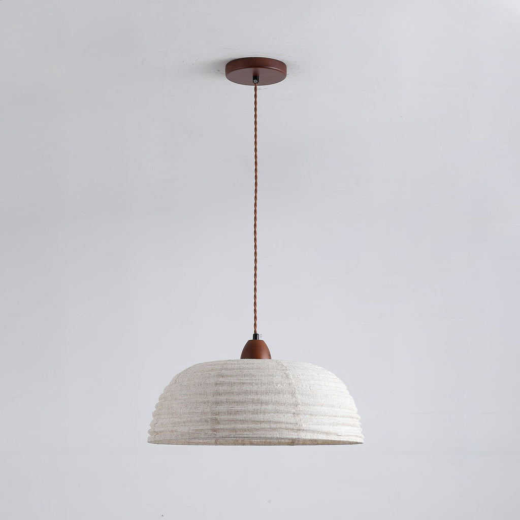 Evano Lustra Lampe Suspendue Dôme Tissé Élégante - Neutralighting