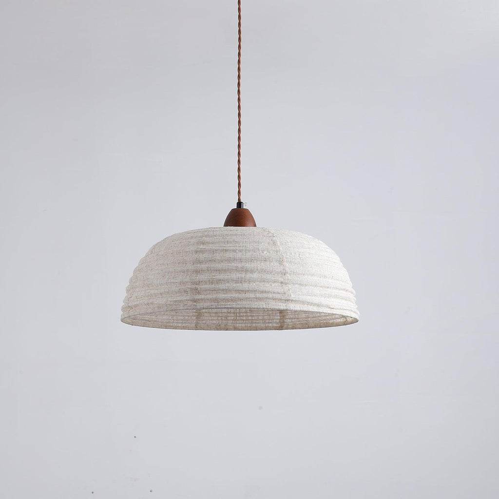 Evano Lustra Lampe Suspendue Dôme Tissé Élégante - Neutralighting