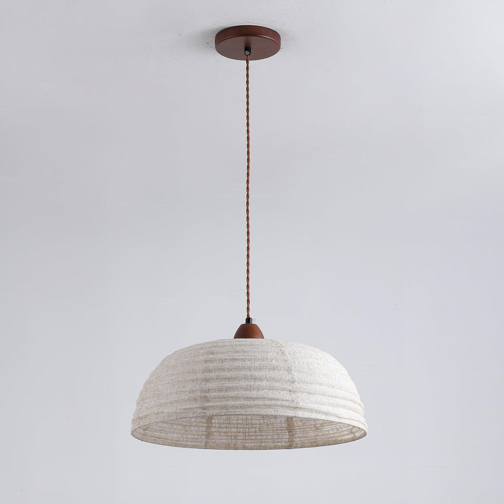 Evano Lustra Lampe Suspendue Dôme Tissé Élégante - Neutralighting